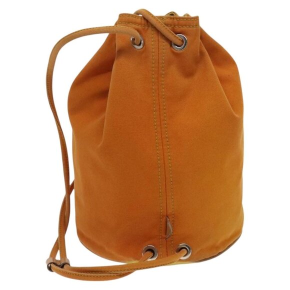 HERMES POSITION MIMILL Backpack Canvas Orange Silver Auth bs27100 - Picture 1 of 16